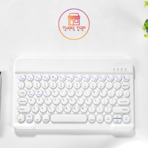 Teclado sem fio na cor branco