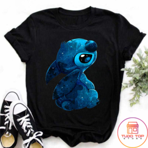 camiseta lilo e stitch na cor preta