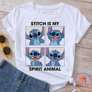 camiseta lilo e stitch na cor branca