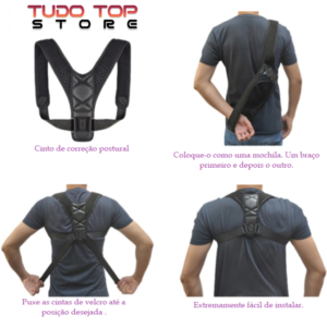 instrução de uso do corretor postural da tudo top store oficial