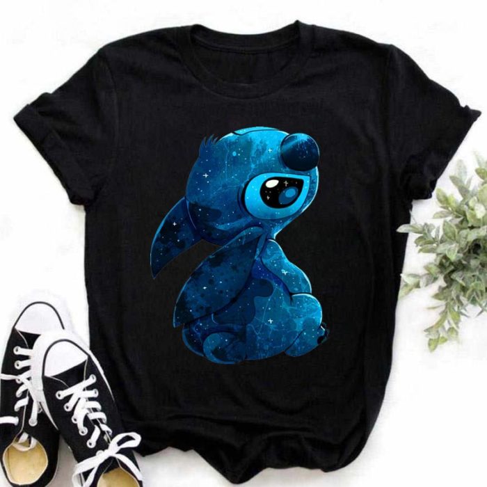 Camiseta manga curta (Lilo & stitch)