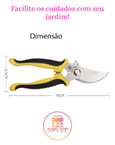 dimensão da tesoura podadora de 19cm